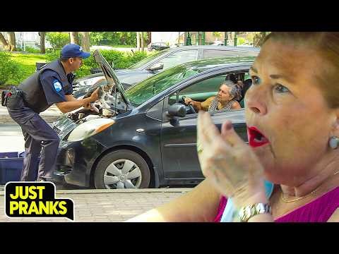 What Did the Officer Do to My Car?! 😱 | Just Pranks