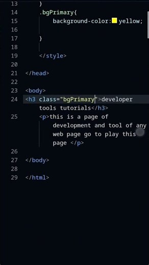 🔥 HTML Class + CSS Background Color | Easy Coding