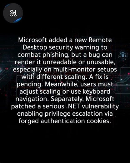 Microsoft improves Remote Desktop security but messages are hard to read for global users!