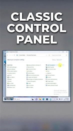 The Classic Control Panel is still in Windows 11 #windows11 #windowstips