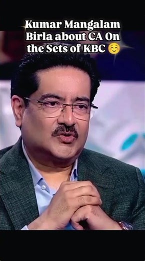 Shri Kumar Mangalam Birla on Chartered Accountancy course on the sets of KBC #CA #icai #KBC