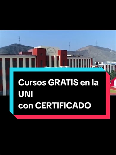 Cursos Gratuitos en la UNI con Certificado
