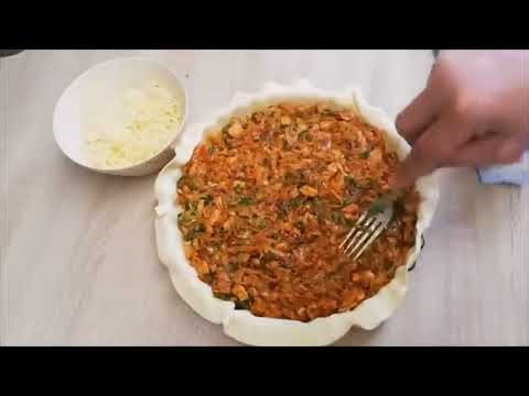 Tourte feuilletée au poulet ✔ #tourte #recette #poulet