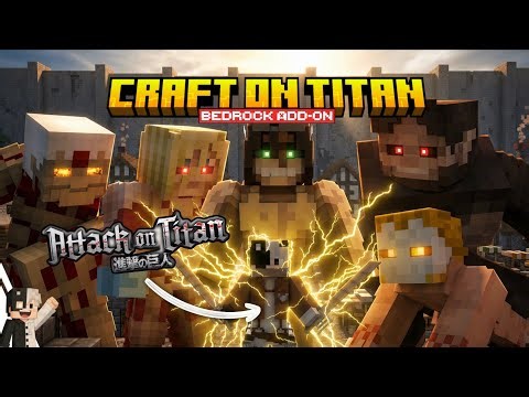 Best Attack On Titan Addon Mcpe 26.0+ | Craft On Titan Addon Showcase | Minecraft Bedrock