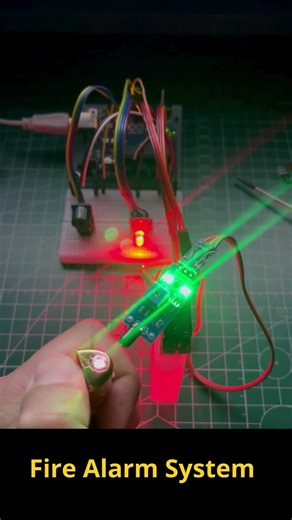🔥 Fire Detection System with Servo Scanning 🔥#shorts #arduino #learning #diy #project