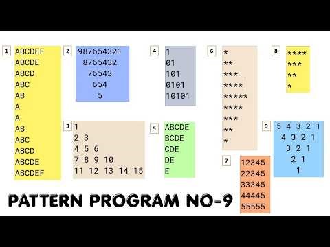 No-9 Triangle Number Pattern Program | Triangle Number Pattern Program