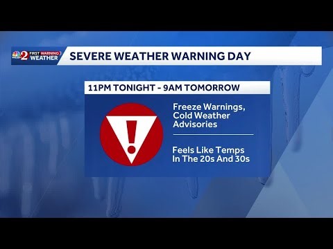 Freeze warnings issued for 5 Central Florida counties
