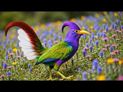 🦜🐦Peaceful Bird Sounds & Gentle Piano 🎹 Sound of the forest ambience in garden birds