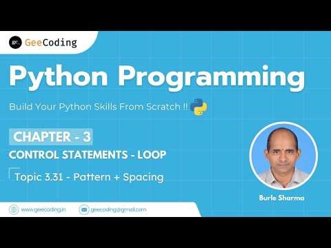 3.31 – Pattern Assignments Solution + Right-Aligned Pattern | Python Programming – New Series