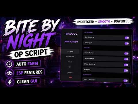 Bite By Night SCRIPT OP 😱 Auto Farm + ESP + GUI Showcase | Roblox Script 2026