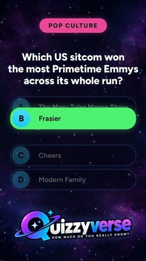 Which US sitcom won the most Primetime Emmys across its whole run? | Emmy Trivia #Shorts