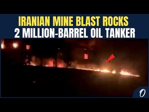 IRGC Unleashes DRAMATIC FOOTAGE of Mine Explosion Near Super Tanker in Strategic Hormuz Strait