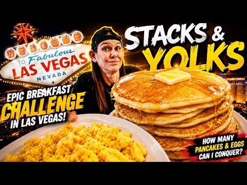 STACKS AND YOLKS! Breakfast of champions!! Las Vegas, Nevada. MOM VS FOOD ~ MOLLY SCHUYLER EATS 