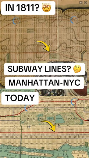 SUBWAY SYSTEM IN 1811? MANHATTAN- NEW YORL CITY - WERE THESE TUNNELS? - NO CENTRAL PARK - NO TIMES SQUARE - NEW YORK CITY IN 1811 😳🤯🤔 - ISLAND OF MANHATTAN - Old World Maps - Old Books - Old World Photos - Old World Buildings, Ancient map. Ancient maps, old maps, mysterious cartography, lost civilizations, Antarctica mysteries, hidden continents, map anomalies, Atlantis legends, Tartaria theories, ancient giants, Patagonia giants, America giants, pre-flood myths, star forts, mud flood theorie