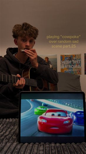 McQueen is fading – Cowpoke harmonica over sad Cars 3 scene