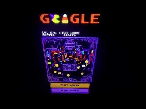 World Record Perfect score 226,770 Halloween Pac-Man google doodle!