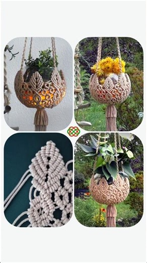 DIY Macramé Leaf Planter & Lantern #macrame #craftideas