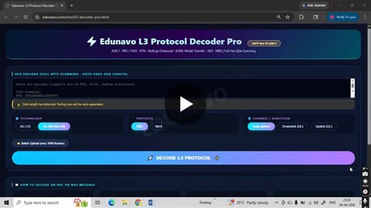 Edunavo L3 Protocol Decoder Pro Released for 5G NR 4G LTE | Rajesh Kumar posted on the topic | LinkedIn