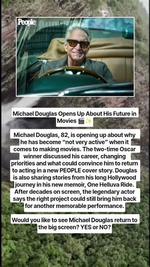 Michael Douglas Opens Up About His Future in Movies 🎬✨
