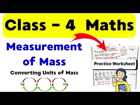 Measurement of Mass | Class 4 Measurement | Maths Worksheet for Class 4 | Units of Mass | Grade 4
