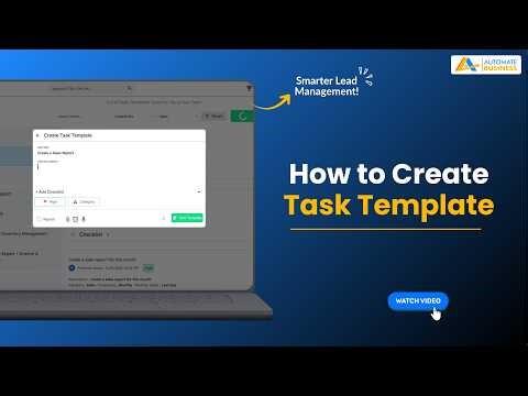 How to Create Task Template | Automate Task Tutorial