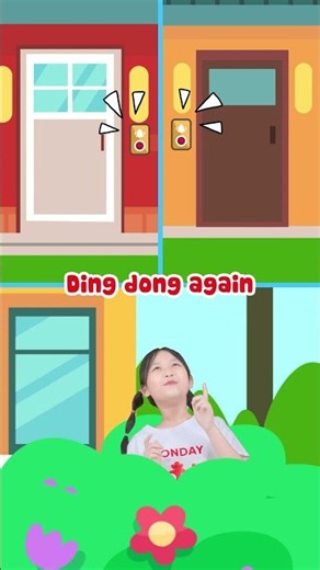 Kids learning English through scenarios: Don't ring the doorbell to bother others 😳 | Don't Distu...
