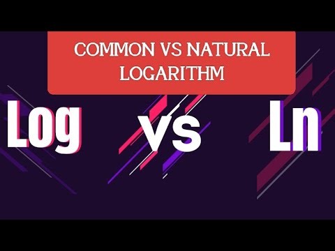 Log vs ln | logarithm | common logarithm vs natural logarithm|