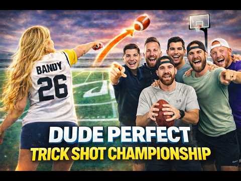 I COMPETED in Dude Perfect's Trick Shot World Championship! (Behind the Scenes)