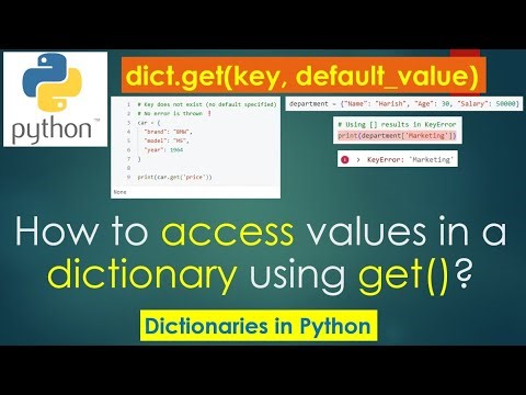 51. How to access values of a dictionary using get()? | #python PART 51