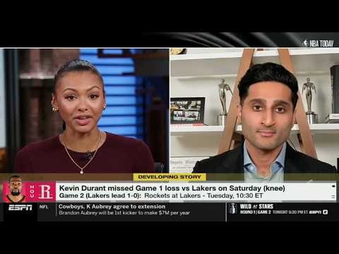 NBA TODAY | Shams Charania has the latest on Kevin Durant's injury ahead of Game 2 against Lakers