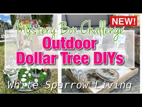 📦 NEW!! OUTDOOR DOLLAR TREE DIYS FOR YOUR HOME | MYSTERY BOX CHALLENGE!