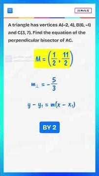 Perpendicular Bisector Made Easy | Coordinate Geometry Step-by-Step (IB Math)