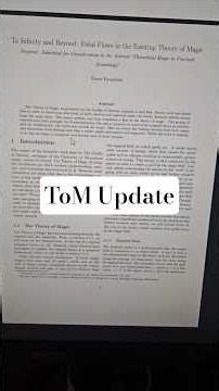 ToM update #dnd #dndscience #theoryofmagic #dnd5e