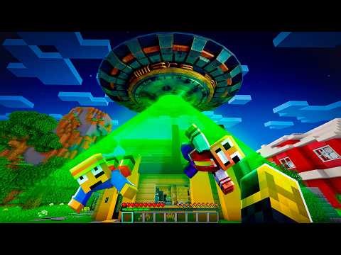 Aparecen ALIENS en la CIUDAD de PLATANOVILLA en MINECRAFT 😱