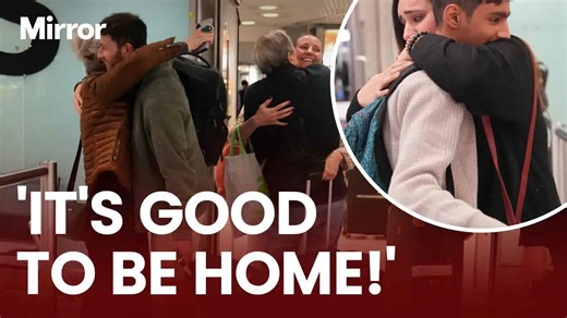 Emotional scenes as first flights from Dubai touch down in Heathrow, Gatwick and Manchester