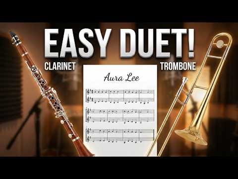 Aura Lee – Easy Clarinet and Trombone Sheet Music