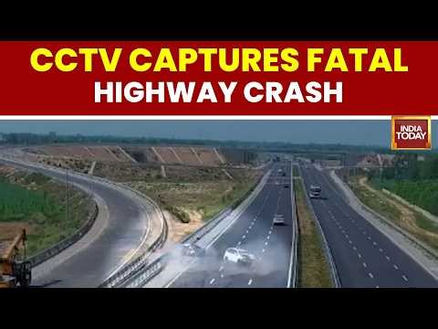 Four of Family Killed in Horrific Highway Crash Which Caught on CCTV | Saharanpur | UP | Video