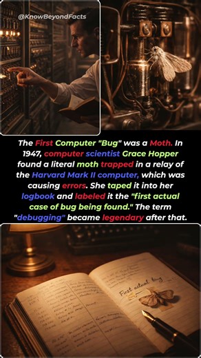 The First Computer Bug Was a Real Bug 🦋💻 #facts #didyouknow #ytshorts