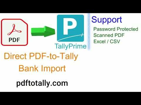 PDF to Tally Bank Statement Converion | PDF to Excel | Scan PDF to Excel | EazyAUTO4