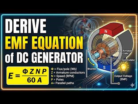 Derive emf equation of dc generator | emf equation of dc generator | back emf equation of dc motor
