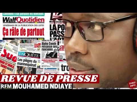 REVUE DE PRESSE RFM , REVUE DE PRESSE AUJOURD'HUI 29 12 2025