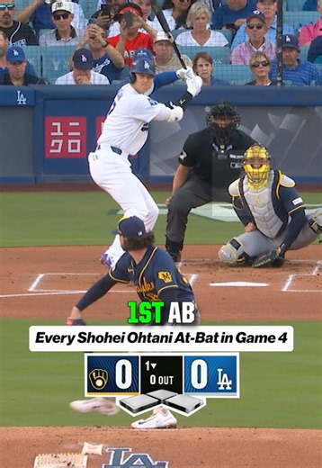 Every Game 4 plate appearance from Shohei Ohtani as the Dodgers got swept by the Brewers in the NLCS #ohtani #shohei #shoheiohtani #dodgers #mlb