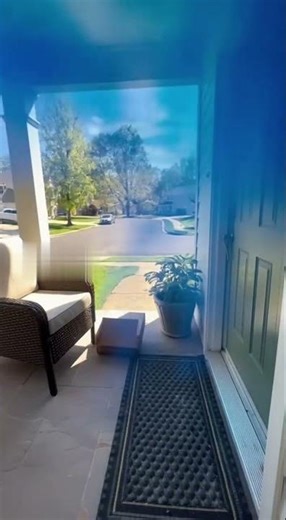Porch Cam: Bait Package Explodes Blue Smoke on Thief | Instant Karma