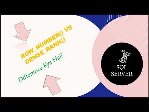 ROW_NUMBER() vs DENSE_RANK() in SQL Server