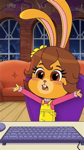 The Cutest Staring Contest Ever 🥹 🐰 #challenge #games #chuckecheese