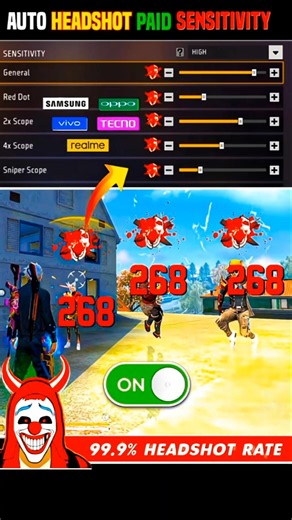 Free Fire Auto Headshot Setting Setting 👽 Best Sensitivity Of Free Fire 🔥 Risky Gamer