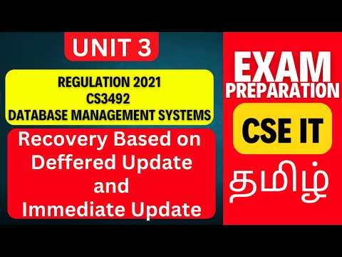Deferred Update vs Immediate Update in DBMS | CS3492 Database Management Systems Anna University