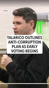 Talarico outlines anti-corruption plan as early voting begins
