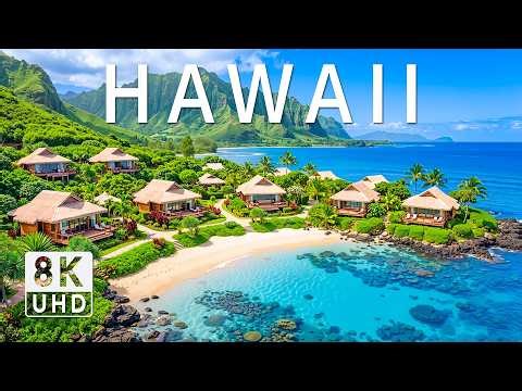Hawaii 8K Drone Footage | Volcanic Craters, Emerald Ridges & Pacific Majesty UHD