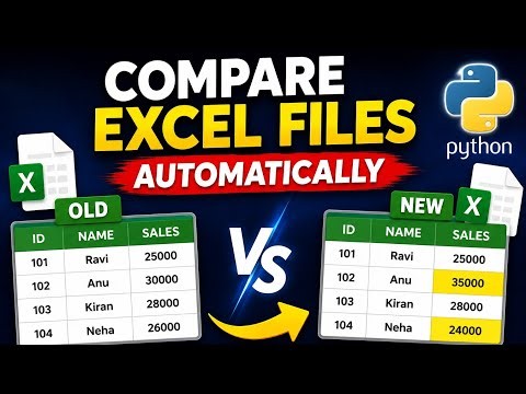 Compare Two Excel Files Automatically Using Python ⚡ Highlight Changes in Seconds 🔥